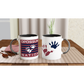 White 11oz Ceramic Mug with Color Inside - Opossum Nation Store