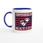 White 11oz Ceramic Mug with Color Inside - Opossum Nation Store